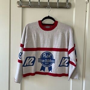 Vintage PBR Pabst Blue Ribbon K2 Cropped Sweater (L)